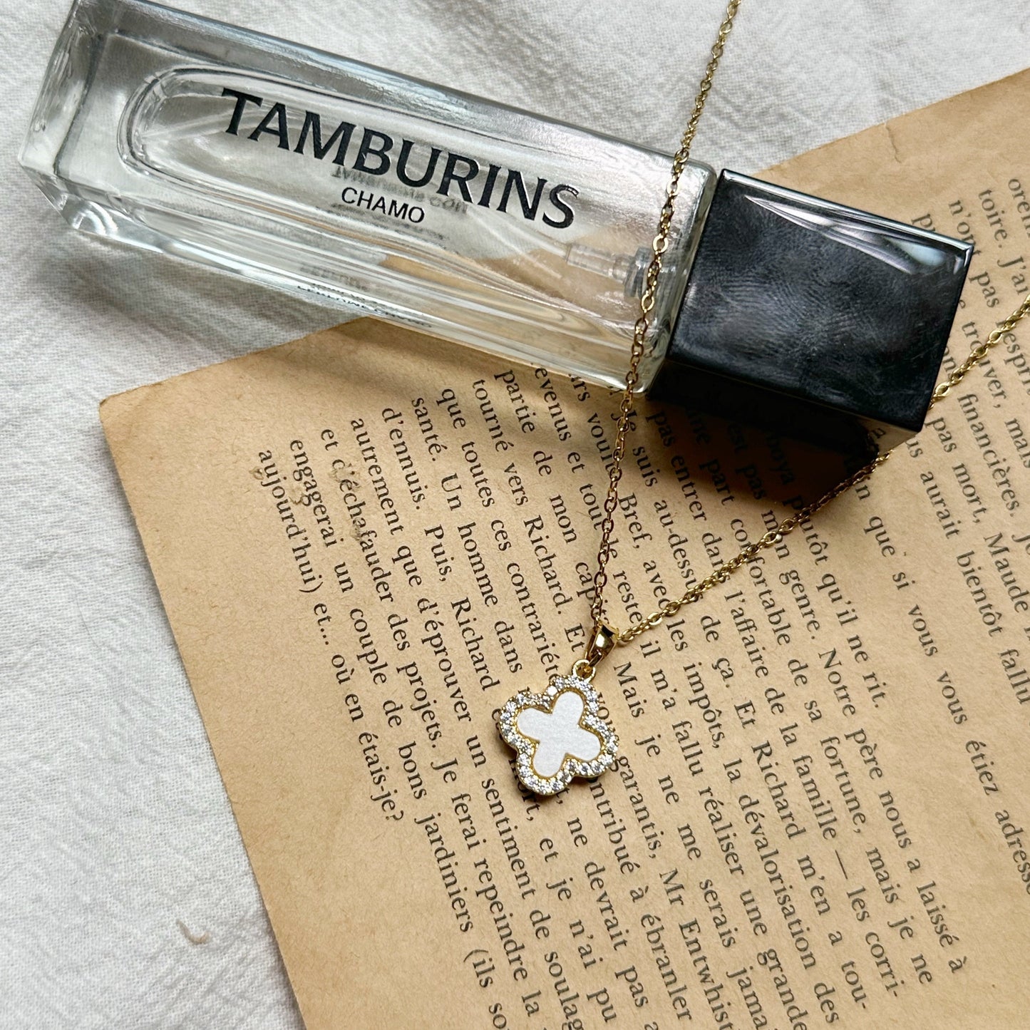 Rhiann Two-Sided Clover Necklace