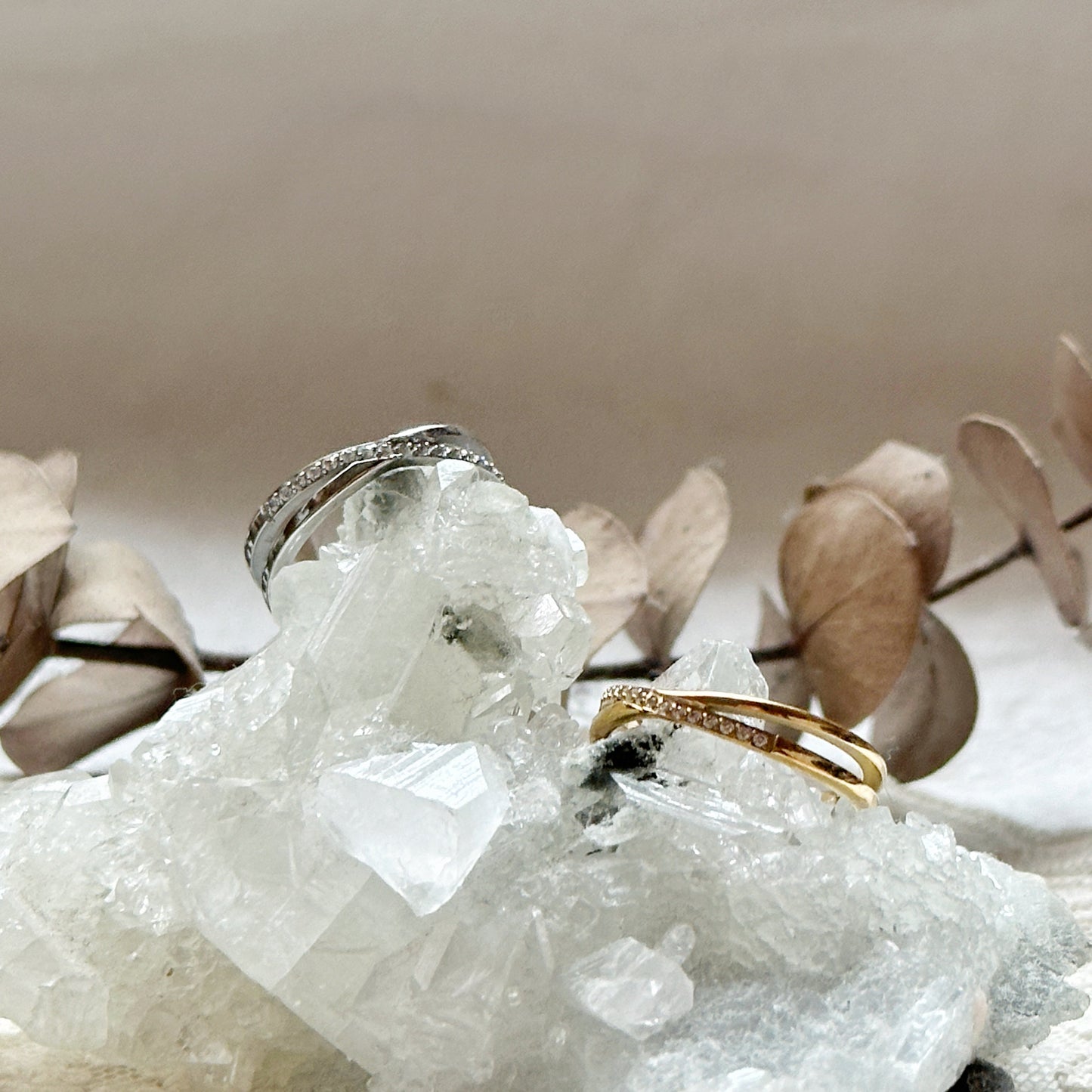 Pave Criss-Cross Ring