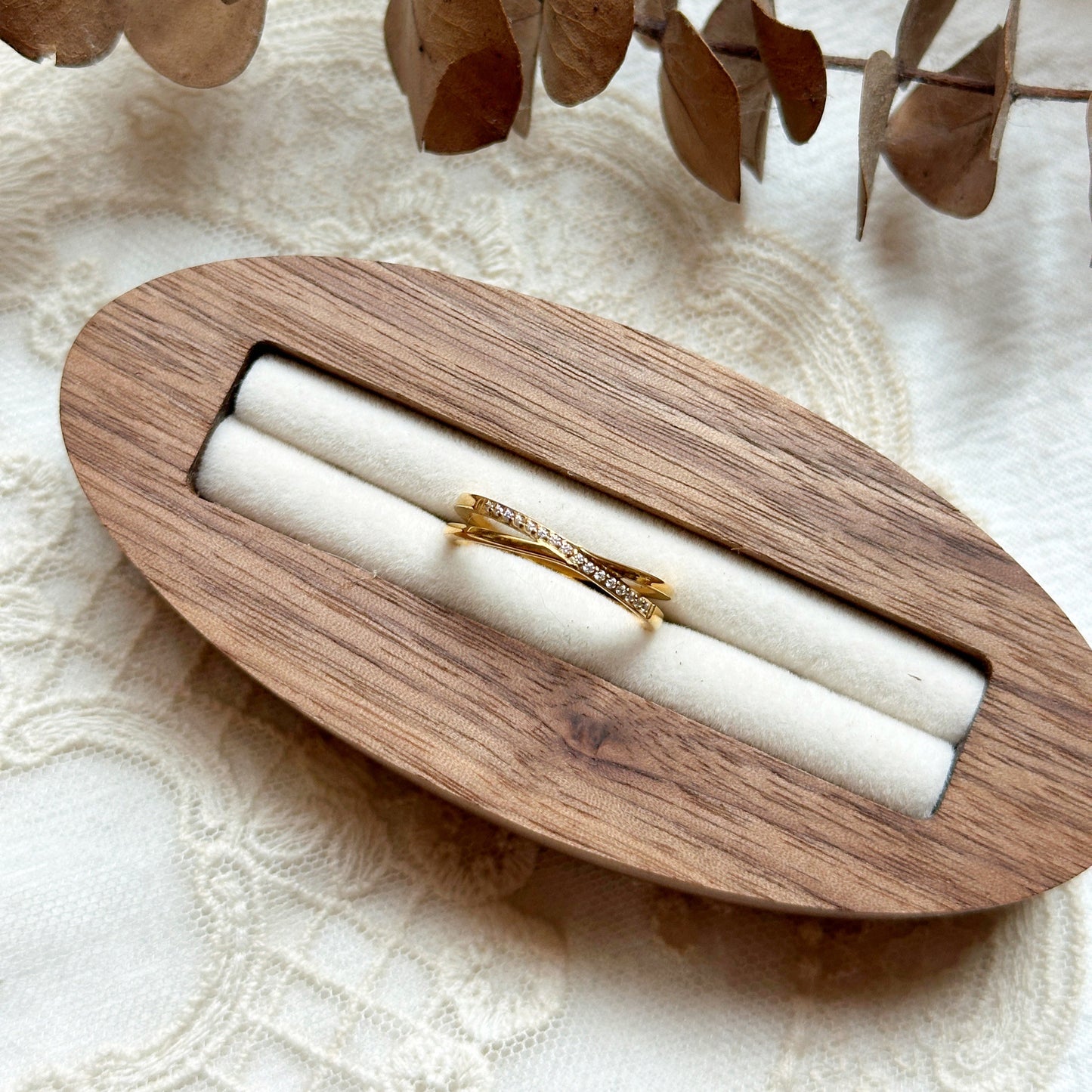 Pave Criss-Cross Ring