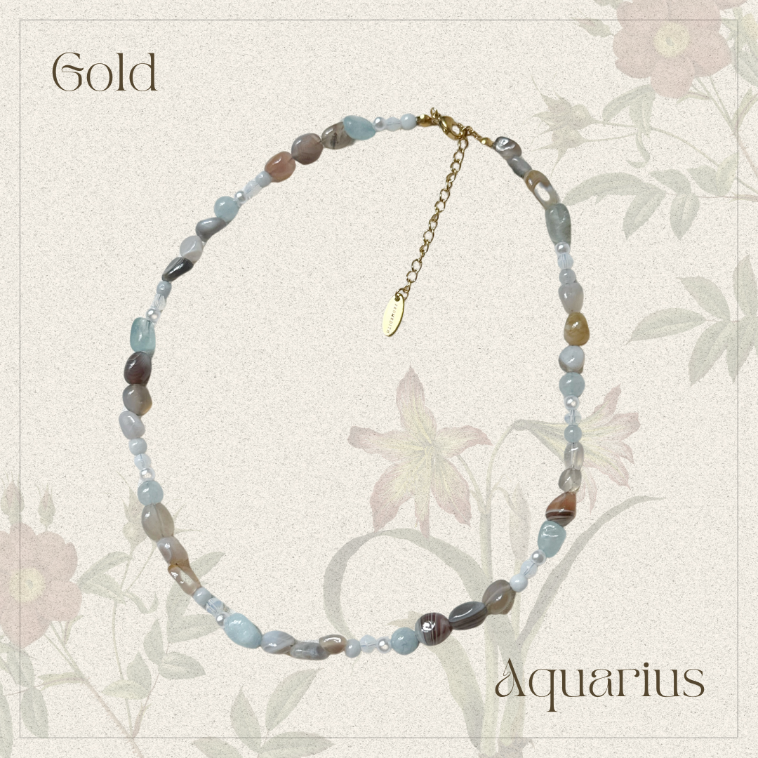 Aquarius Horoscope Necklace