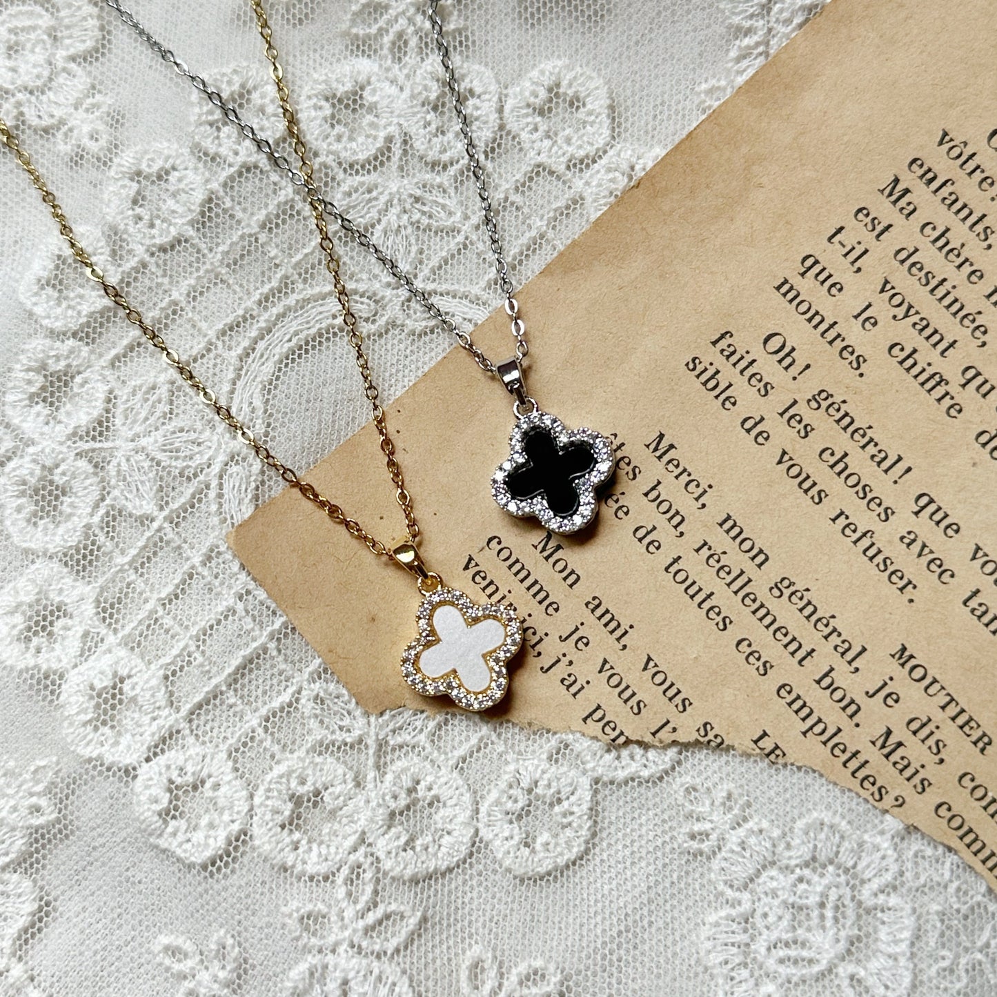 Rhiann Two-Sided Clover Necklace
