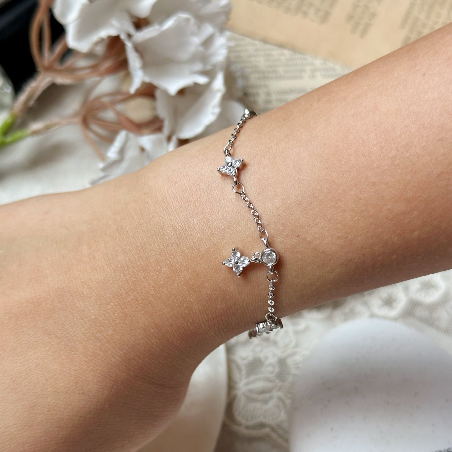 Paige 925 Clover Bracelet