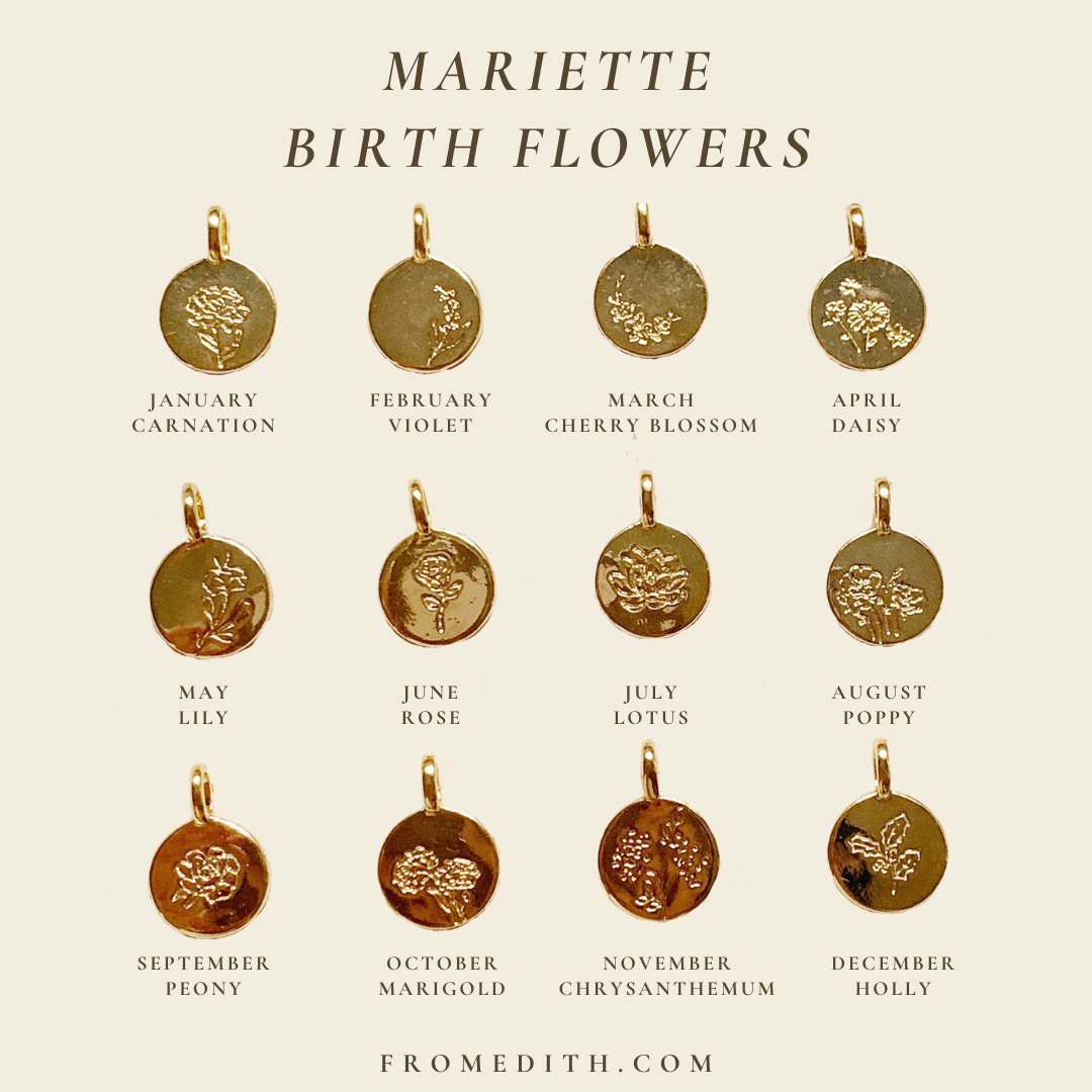 Mariette Birthflower Necklace